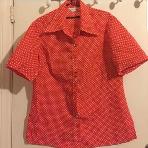60's Alex Coleman Pinup Style Red Blouse
